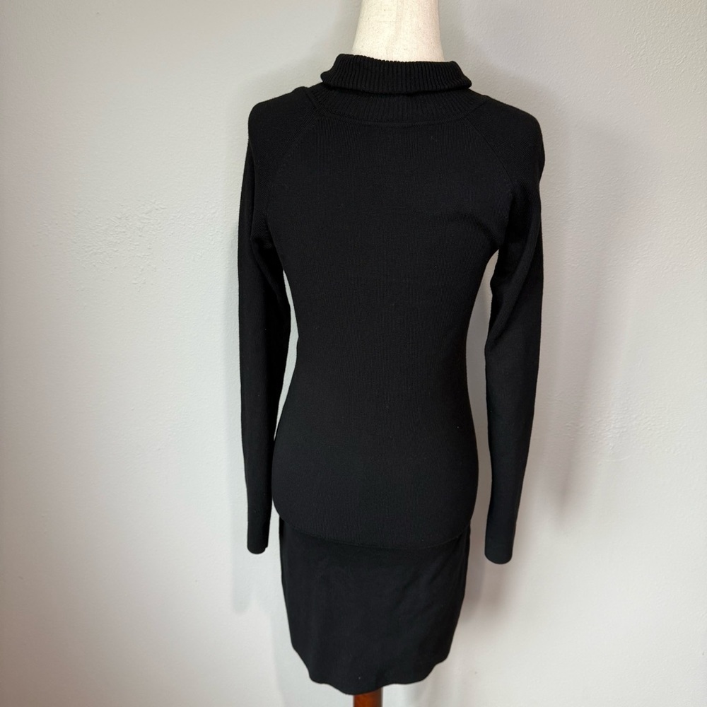 YUKA Black Knit Turtleneck Sweater Dress | M - Picture 5 of 6